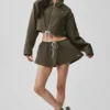 Cropped Fan Favorite Full Zip Jacket - Olive Tree