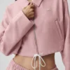 Cropped Fan Favorite Full Zip Jacket - Vintage Pink