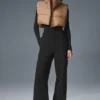 Cropped Gold Rush Puffer Vest - Toasted Almond