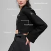 Cropped Main Character Jacket - Black