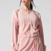 Cropped Micro Plisse Jacket - Pink Quartz