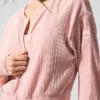 Cropped Micro Plisse Jacket - Pink Quartz