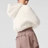 Cropped Mountain Peak Full-Zip Hoodie - Ivory