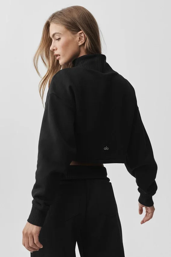 Cropped Serenity Coverup - Black