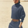 Cropped Serenity Coverup - Bluestone