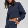 Cropped Serenity Coverup - Navy