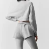 Cropped Sway Crew Neck Pullover - Athletic Heather Grey