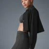 Cropped Take Me out Button up - Black