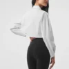 Cropped Take Me out Button up - White