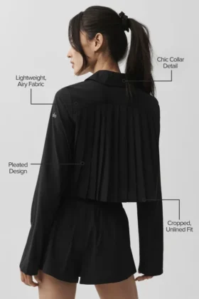 Cropped Unmatched Long Sleeve – Black