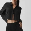 Cropped Unmatched Long Sleeve - Black