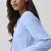 Cropped Unmatched Long Sleeve - Light Provence Blue
