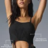 Denim Knit Garter Tank - Black/Anthracite