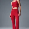 Denim Knit Garter Tank - Bold Red/Dark Bold Red