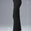 Denim Knit High-Waist Flare Pant - Black/Anthracite