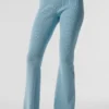 Denim Knit High-Waist Flare Pant - Celestial Blue/Dark Celestial Blue