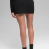 Denim Knit High-Waist Skirt - Black/Anthracite