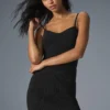 Denim Knit Mini Dress - Black/Anthracite