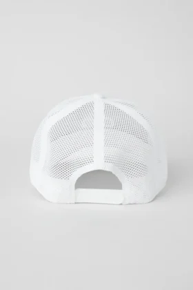 District Trucker Hat – White/White