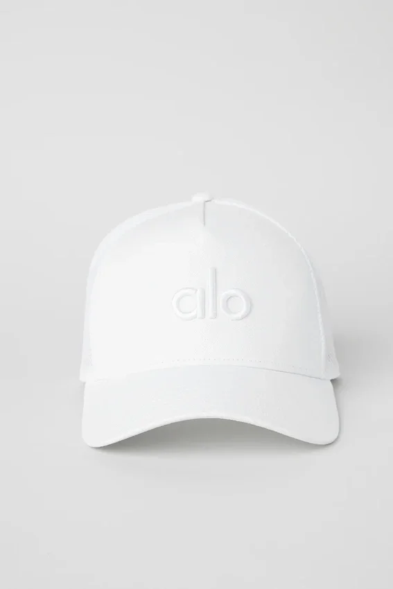 District Trucker Hat - White/White