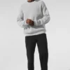 Domain Rib Knit Crew Sweater - Athletic Heather Grey