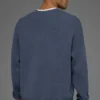 Domain Rib Knit Crew Sweater - Bluestone