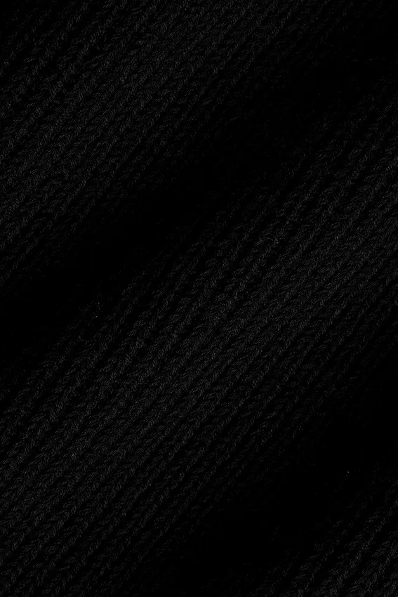 Domain Rib Knit Crew Sweater - Black