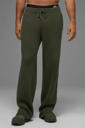 Domain Rib Knit Sweatpant – Green Olive