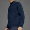 Domain Shift Rib Knit 1/4 Zip Sweater - Navy