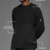 Domain Shift Rib Knit Sweater Crew - Black