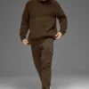 Domain Shift Rib Knit Sweater Crew - Espresso