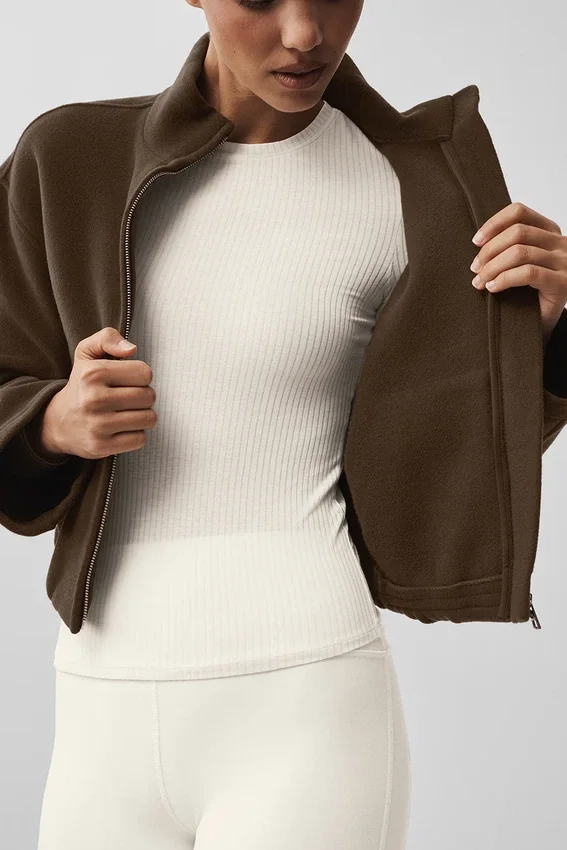 Double Face Wool City Girl Jacket - Espresso