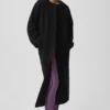 Double Face Wool City Girl Long Coat - Black