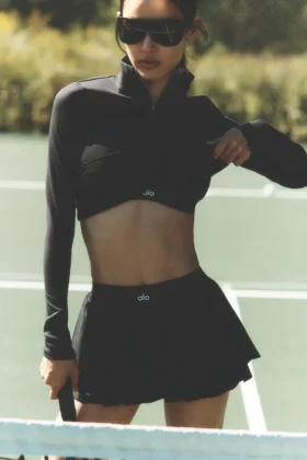 Double or Nothing Tennis Skirt - Black