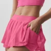 Double or Nothing Tennis Skirt - Paradise Pink