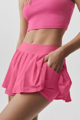Double or Nothing Tennis Skirt – Paradise Pink