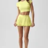 Double or Nothing Tennis Skirt - Sunshine
