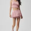 Double or Nothing Tennis Skirt - Vintage Pink