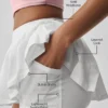 Double or Nothing Tennis Skirt - White