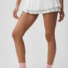 Double or Nothing Tennis Skirt - White