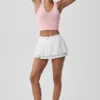 Double or Nothing Tennis Skirt - White