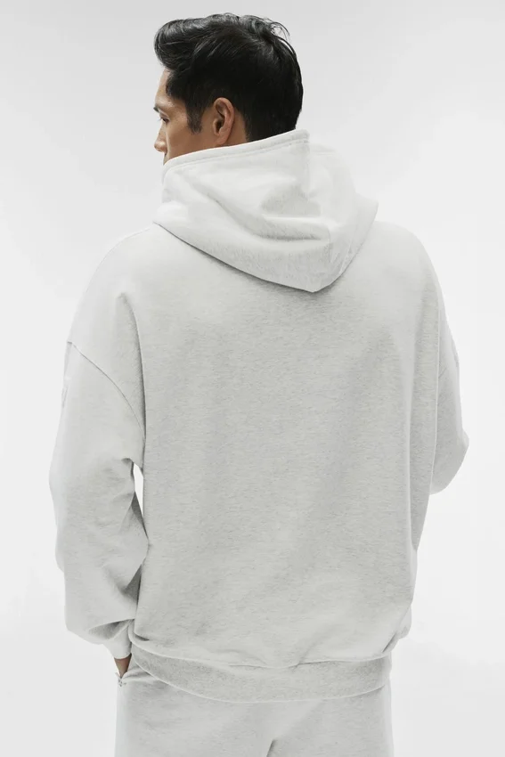 Double Take Hoodie - White Heather