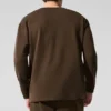 Double Take Long Sleeve Crew - Espresso