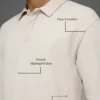Double Take Long Sleeve Polo - Bone