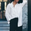 Dreamscape Button Down Long Sleeve - White