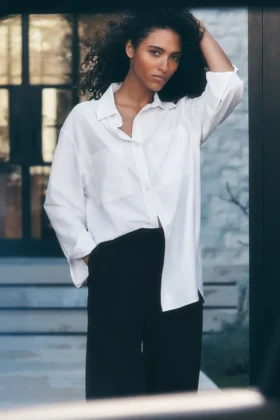 Dreamscape Button Down Long Sleeve - White