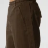 Edition Sueded Straight Leg Pant - Espresso