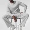 Elevate Waffle Long Sleeve Crew - Athletic Heather Grey