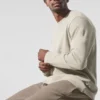 Elevate Waffle Long Sleeve Crew - Bone