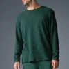 Elevate Waffle Long Sleeve Crew - Winter Ivy